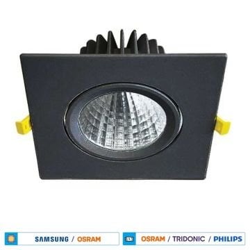 ACK AH03-06131 30 Watt Siyah Kasa Sıva Altı Kare LED Mağaza Spotu - Beyaz Işık (6500K) [SAMSUN/OSRAM LED & OSRAM/PHILIPS Driver]