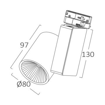 Braytron BD30-00331 Siyah Kasa 30 Watt PHILIPS LED Ray Spot - Beyaz Işık (6500K)
