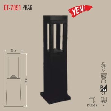 CATA CT-7051 Prag 78 cm Bollard Armatür - PC Gövde - GU10 Duylu - IP44
