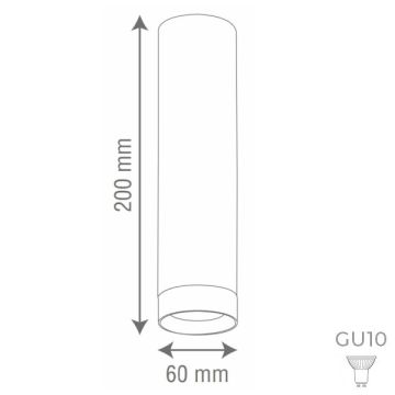 goldX ZE835 Siyah/Beyaz 6x20 cm Boru Sarkıt Avize (GU10 Duylu)