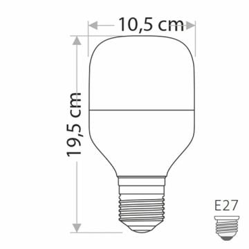 CATA CT-4279 30 Watt Şarjlı Taşınabilir Torch LED Ampul - Beyaz Işık (6400K)