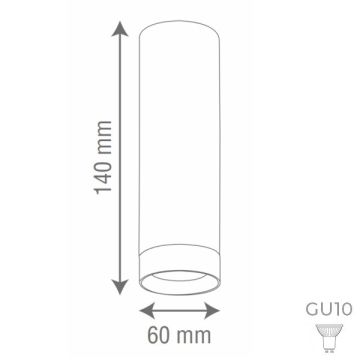 goldX ZE835 Siyah/Beyaz 6x14 cm Boru Sarkıt Avize (GU10 Duylu)