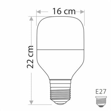 CATA CT-4328 65 Watt Torch LED Ampul - Beyaz Işık (6400K)