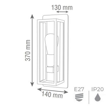 goldX ZE1112 Şeffaf Camlı Siyah Modern Aplik