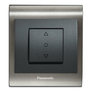 VİKO Ultima/Sistema/Optima WBTR0023-5DG Tek Düğmeli Jaluzi Kumanda Anahtarı Düğmesi [Koyu Gri]