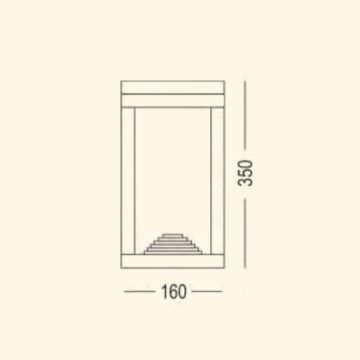 ZİTA 285 Anıt 35 cm Bollard Armatür - PC Gövde - GU10 Duylu - IP54