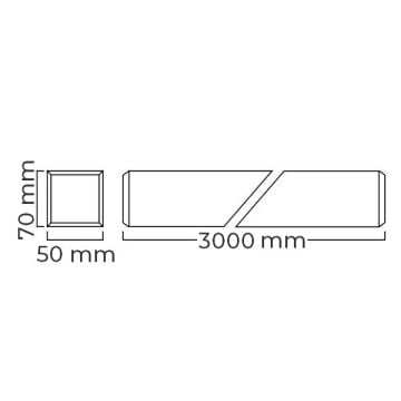 Braytron BN02-03031 90 Watt 5x7x300 cm Siyah Lineer Armatür [SAMSUNG/PHILIPS LED] - Beyaz Işık (6500K)