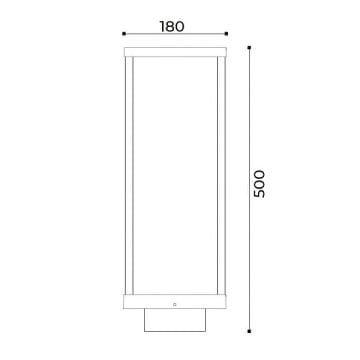 JUPITER LG991 12 Watt 50 cm Antrasit LED Bollard Armatür - Metal - Gün Işığı (3000K)