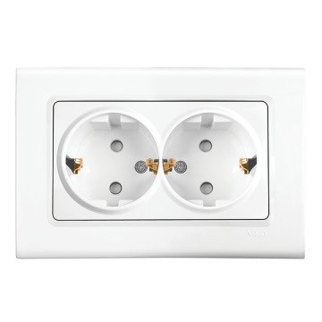 VİKO Linnera Life 90440058 Çocuk Korumalı Topraklı İkili Priz [Beyaz]