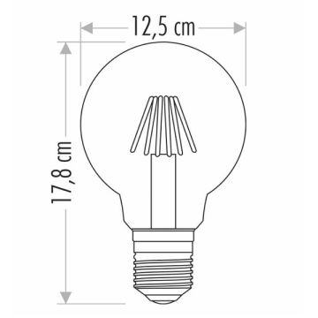 CATA CT-4287 6 Watt G125 LED Rustik Glop Ampul (Amber)