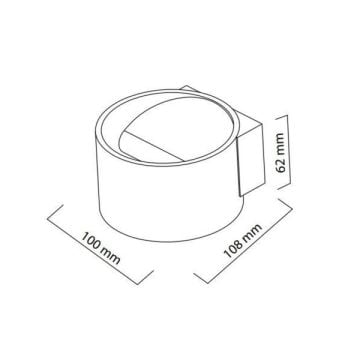 HOROZ 029-006-0008 SİSAM 8 Watt Beyaz Çift Yönlü LED Aplik - Ilık Beyaz (4200K) [Plastik Kasa]