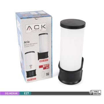 ACK AG56-04121 Siyah Dış Mekan Aplik - IP54 - PC Gövde - E27 Duylu