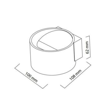 HOROZ 029-006-0008 SİSAM 8 Watt Siyah Çift Yönlü LED Aplik - Ilık Beyaz (4200K) [Plastik Kasa]