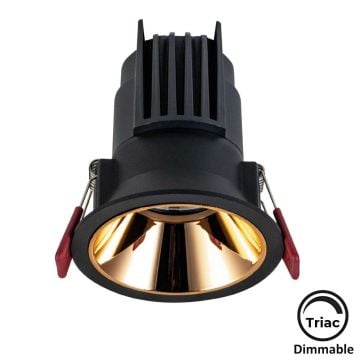 MOLLED MOL4145M Triac Dimli 10 Watt Siyah-Gold Sıva Altı Yuvarlak LED Spot