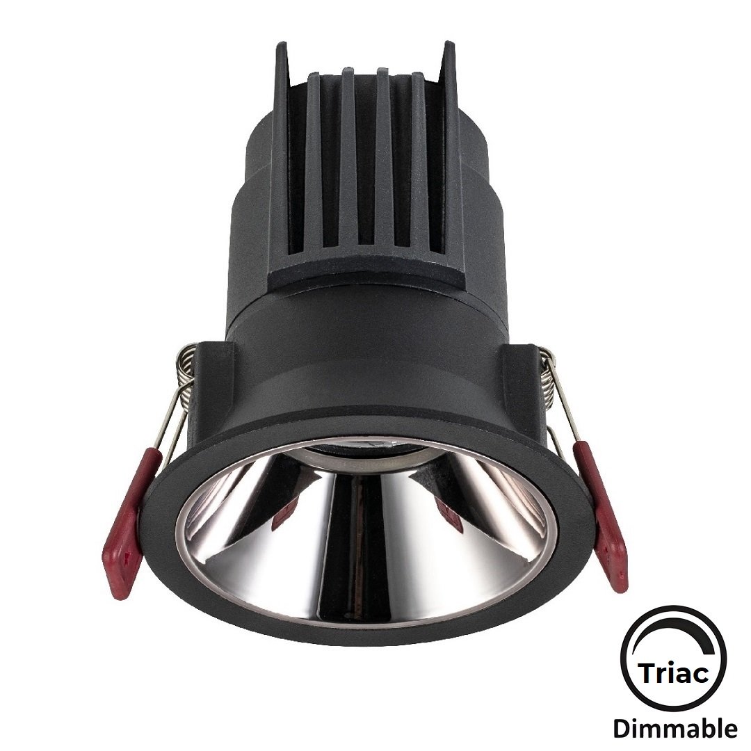 MOLLED MOL4143M Triac Dimli 8 Watt Siyah-Krom Sıva Altı Yuvarlak LED Spot (SAMSUNG/OSRAM/PHILIPS LED & EAGLERISE/PHILIPS/LIFUD Driver)