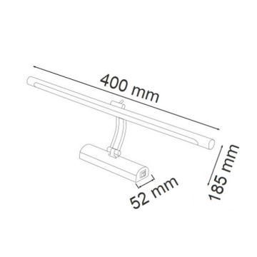 HOROZ 040-014-0008 ANKA 8 Watt 40 cm Krom LED Tablo Apliği - Ilık Beyaz (4200K)