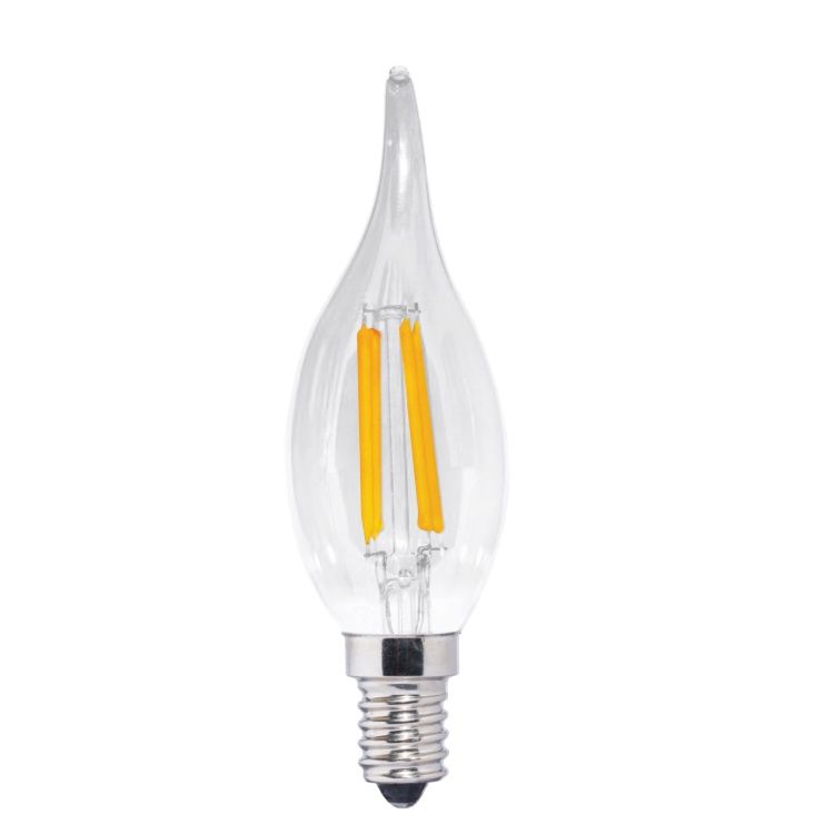HELIOS HS 2087 4 Watt Şeffaf Rustik Kıvrık Mum Ampul - Sarı Işık (2700K)
