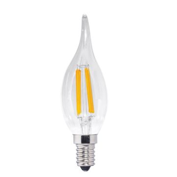 HELIOS HS 2087 4 Watt Şeffaf Rustik Kıvrık Mum Ampul - Sarı Işık (2700K)