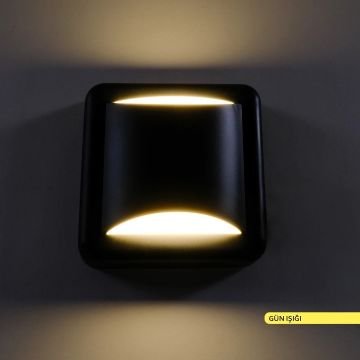 ACK AH07-05101 4 Watt Siyah Dış Mekan LED Aplik - Gün Işığı (3000K) - IP44 - PC Gövde
