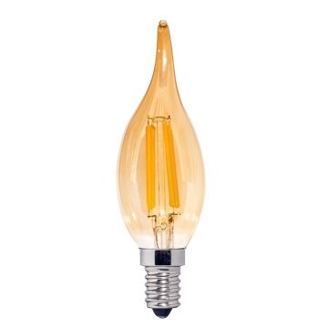HELIOS HS 2053 4 Watt Rustik Kıvrık Mum Ampul - Sarı Işık (2700K)