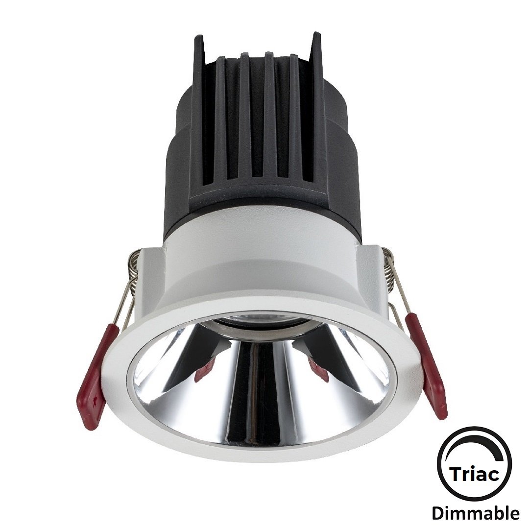 MOLLED MOL4140M Triac Dimli 12 Watt Beyaz-Krom Sıva Altı Yuvarlak LED Spot (SAMSUNG/OSRAM/PHILIPS LED & EAGLERISE/PHILIPS/LIFUD Driver)