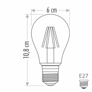 CATA CT-4231 6 Watt A60 LED Rustik Ampul - Gün Işığı (3200K)