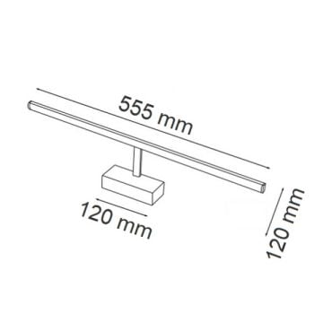 HOROZ 040-012-0012 KANARYA 12 Watt 40 cm Krom LED Tablo Apliği - Ilık Beyaz (4200K)