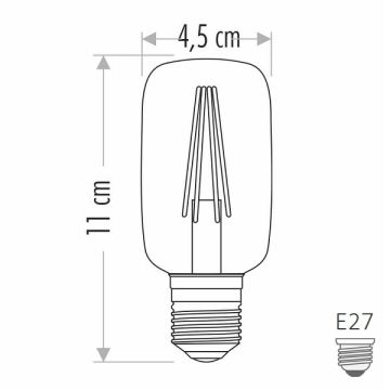 CATA CT-4298 4 Watt LED Rustik Tüp Ampul - Sarı Işık (2700K)