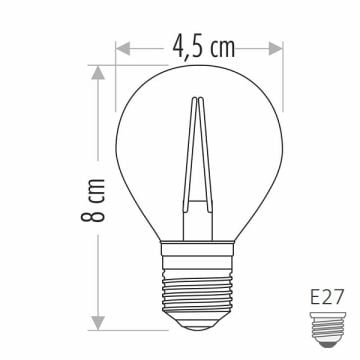 CATA CT-4283 4 Watt LED Rustik Top Ampul (Amber)