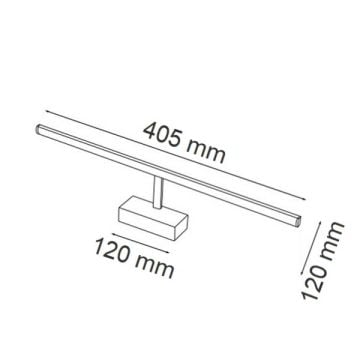 HOROZ 040-012-0008 KANARYA 8 Watt 40 cm Siyah LED Tablo Apliği - Ilık Beyaz (4200K)