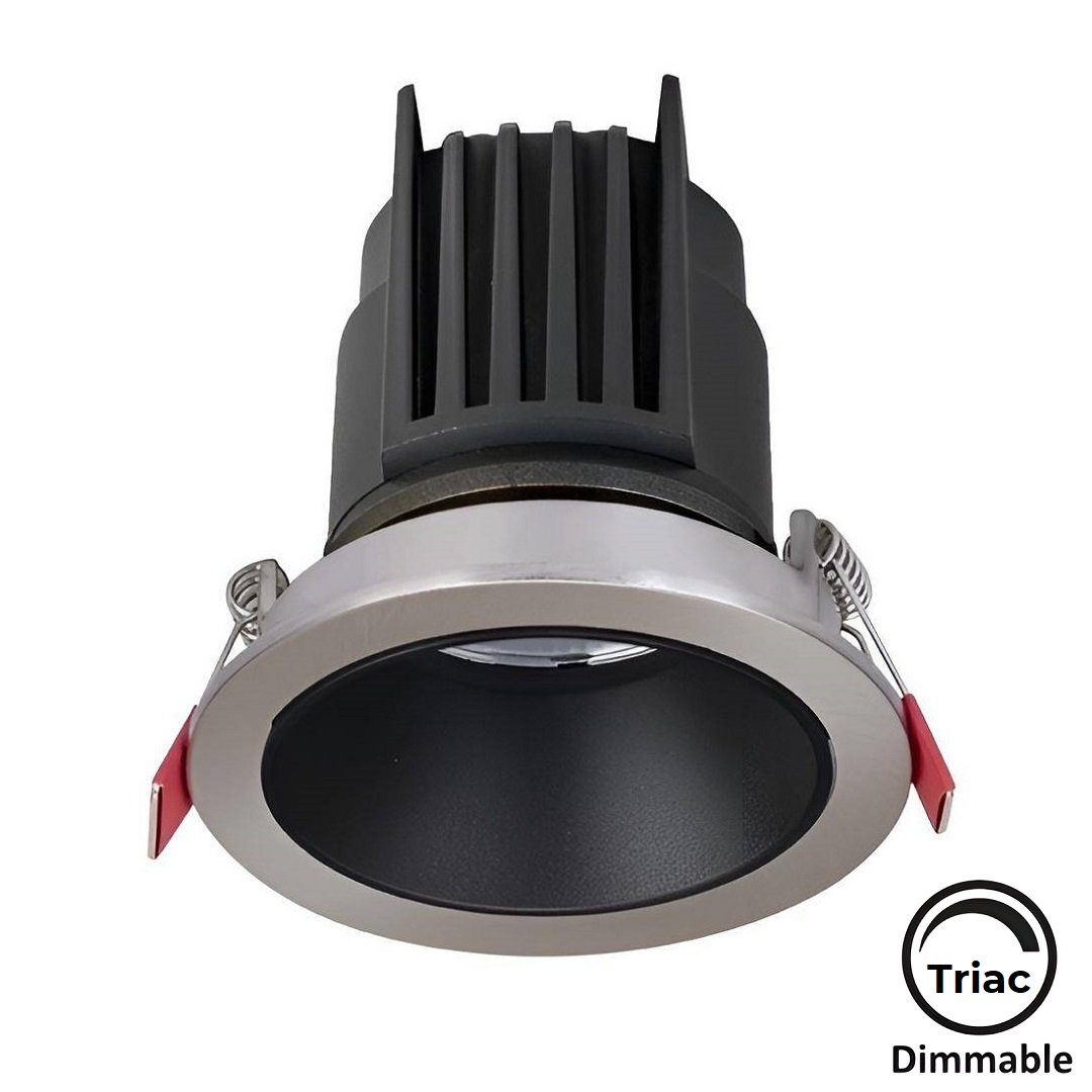 MOLLED MOL4134M Triac Dimli 12 Watt Saten-Siyah Sıva Altı Yuvarlak LED Spot (SAMSUNG/OSRAM/PHILIPS LED & EAGLERISE/PHILIPS/LIFUD Driver)