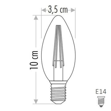 CATA CT-4280 4 Watt LED Rustik Mum Ampul (Amber)