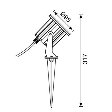 JUPITER JG655 SS GU10 Duylu Kazıklı Çim Armatürü - Metal