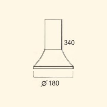 ZİTA 237 Kule Kale 34 cm Bollard Armatür - PC Gövde - E27 Duylu - IP54