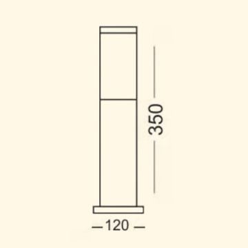 ZİTA 271 Galata 35 cm Bollard Armatür - PC Gövde - E27 Duylu - IP54