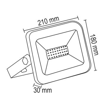 VOLTEK VFS05030SM 50 Watt Slim LED Projektör - Gün Işığı (3000K)