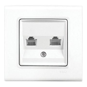 VİKO Linnera/Rollina 90440035 Data-Nümeris-Telefon Prizi (RJ45 CAT5E - RJ11) [Beyaz]