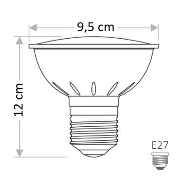 CATA CT-4246 12 Watt PAR30 LED Ampul - Beyaz Işık (6400K)