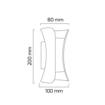 GOYA GY 6236 10 Watt Siyah-Bakır Çift Yönlü Dış Mekan LED Aplik - Gün Işığı (3000K) - IP65 - Metal