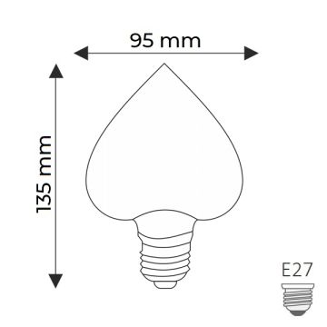 HELIOS HS 2069 6 Watt Kalp Rustik Ampul