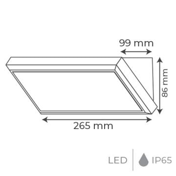 goldX ZE933-GR 8 Watt Gri Dış Mekan LED Aplik - Ilık Beyaz (4000K)