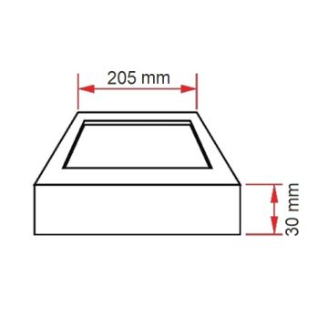 ERKled ERK37615 18 Watt Sıva Üstü Kare LED Panel