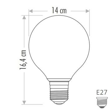CATA CT-4236 20 Watt G125 LED Glop Ampul