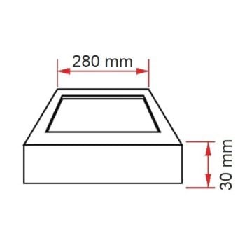 ERKled ERK3518 18 Watt Sıva Üstü Kare LED Panel