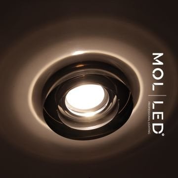 MOLLED MOL555 Bronz-Krom Yuvarlak Cam Spot Kasası