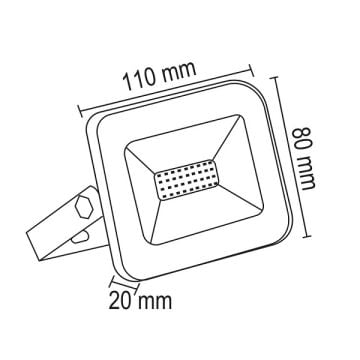 VOLTEK VFS01030SM 10 Watt Slim LED Projektör - Gün Işığı (3000K)