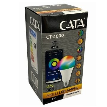 CATA CT-4000 9 Watt A60 Akıllı LED Ampul (16 Milyon Renk)