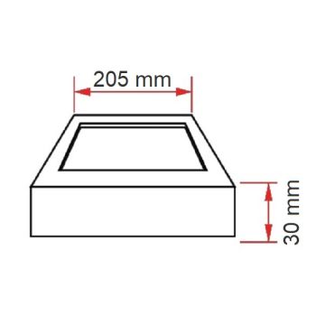 ERKled ERK3512 18 Watt Sıva Üstü Kare LED Panel