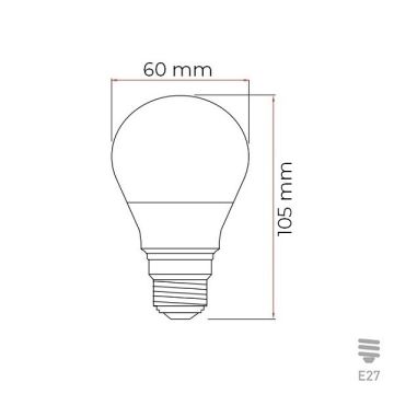 Panasonic 7 Watt Şeffaf Camlı A60 LED Rustik Ampul (Amber)