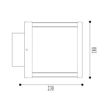 JUPITER LG990 12 Watt Antrasit Set Üstü Aplik - Metal - Gün Işığı (3000K)